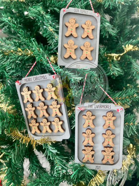Gingerbread Cookie Family Ornament