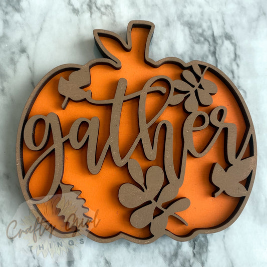 Thanksgiving Pumpkin Gather Interchangeable